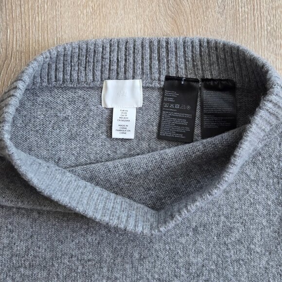 H&M Gray Midi Fitted Knit Pencil Skirt Pull-On Style Wool Blend Size XS NWOT - Picture 11 of 15